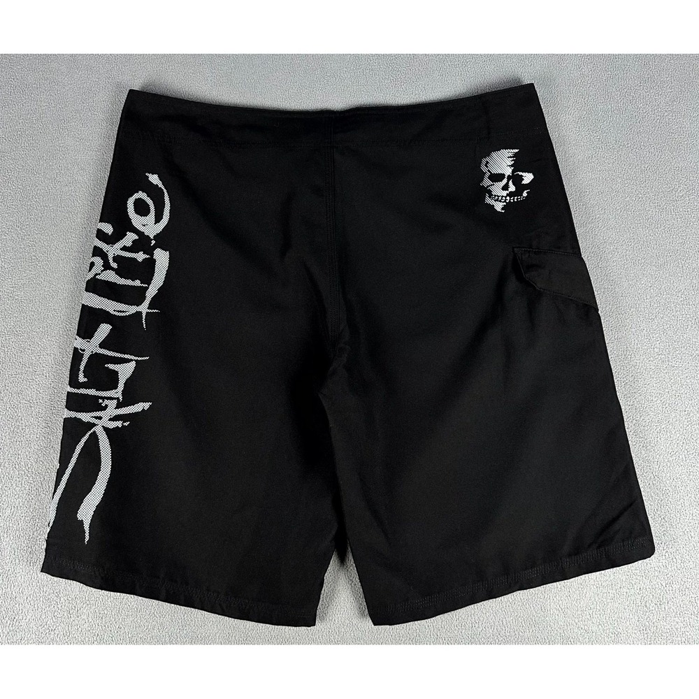 Salt Life Board Shorts Mens 38 Black Stealth SLX QD Performance Skull New